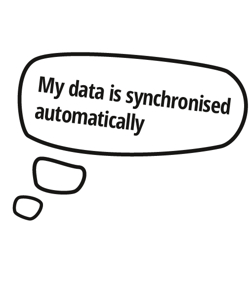 Automatically synchronised data